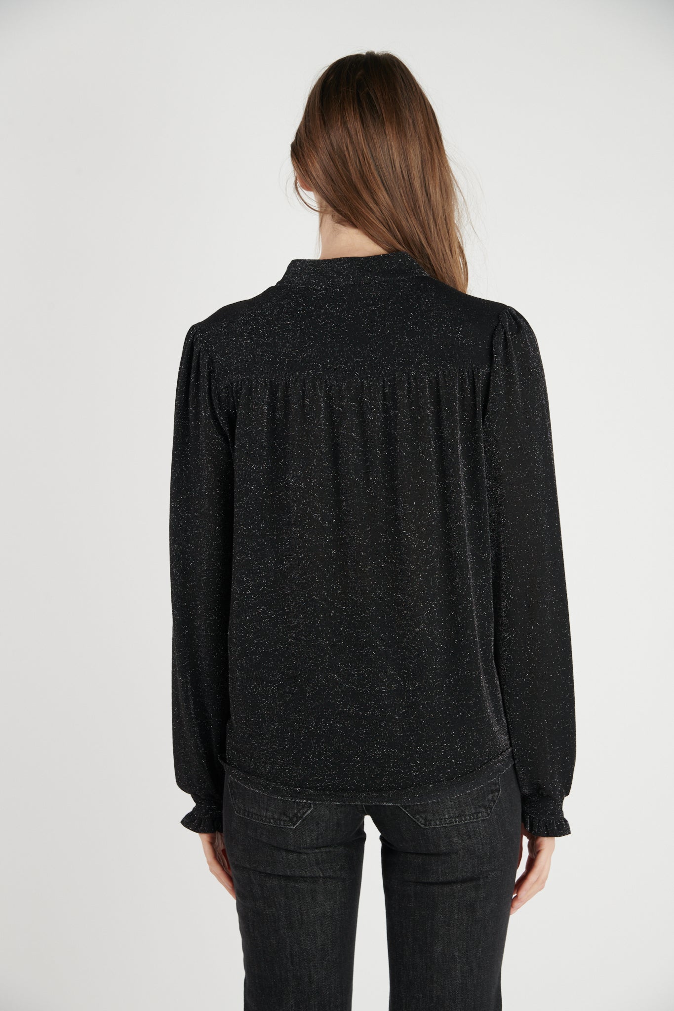 CHEMISE PAILLETTE DALILA NOIR