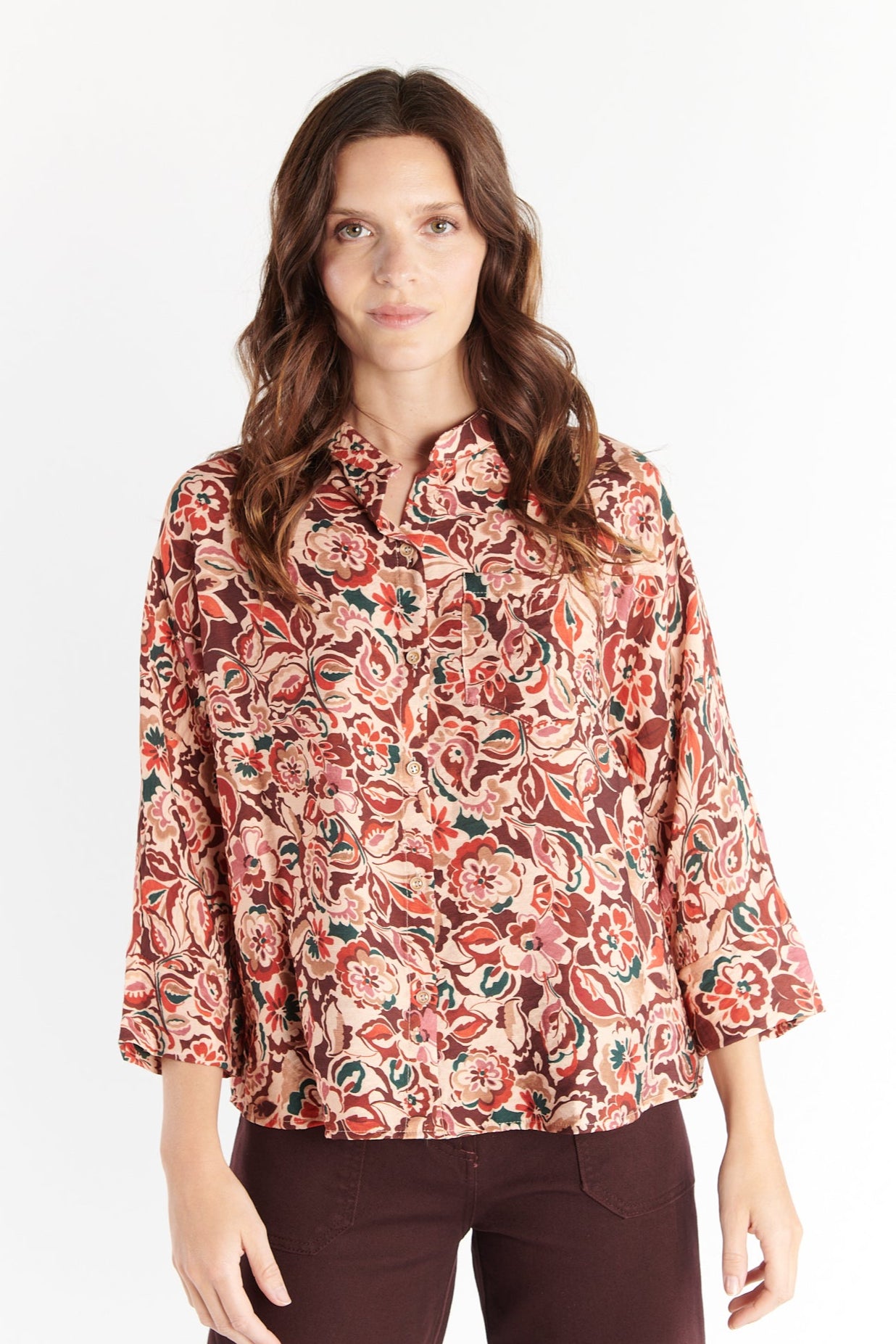CHEMISE OVERSIZE IMPRIMÉ FLOWER PRUNE DÉLIA