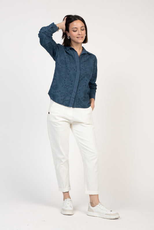 CHINO 7/8ÈME ELIOTT ÉCRU