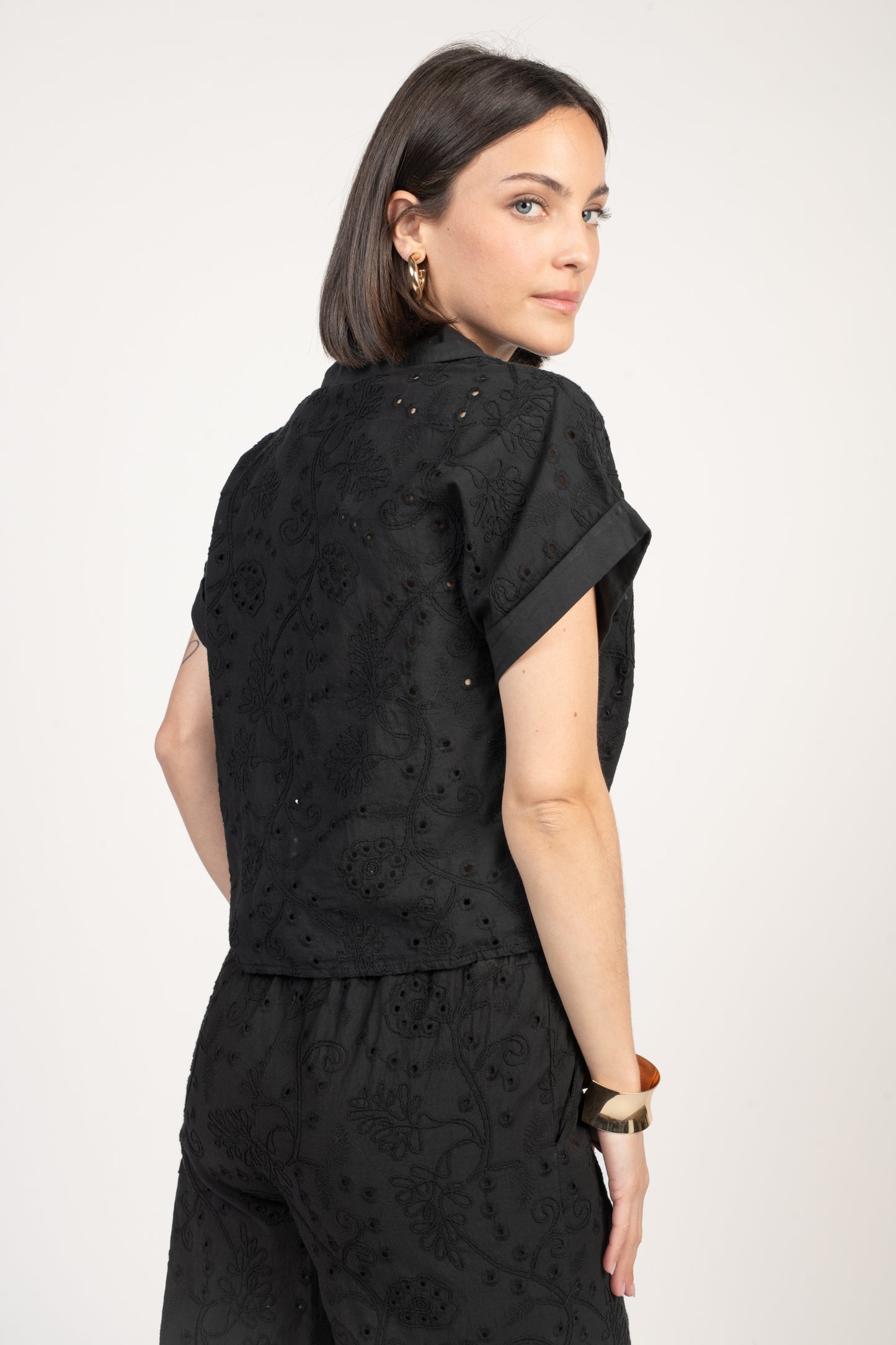 CHEMISE BRODÉE FRANCK NOIRE