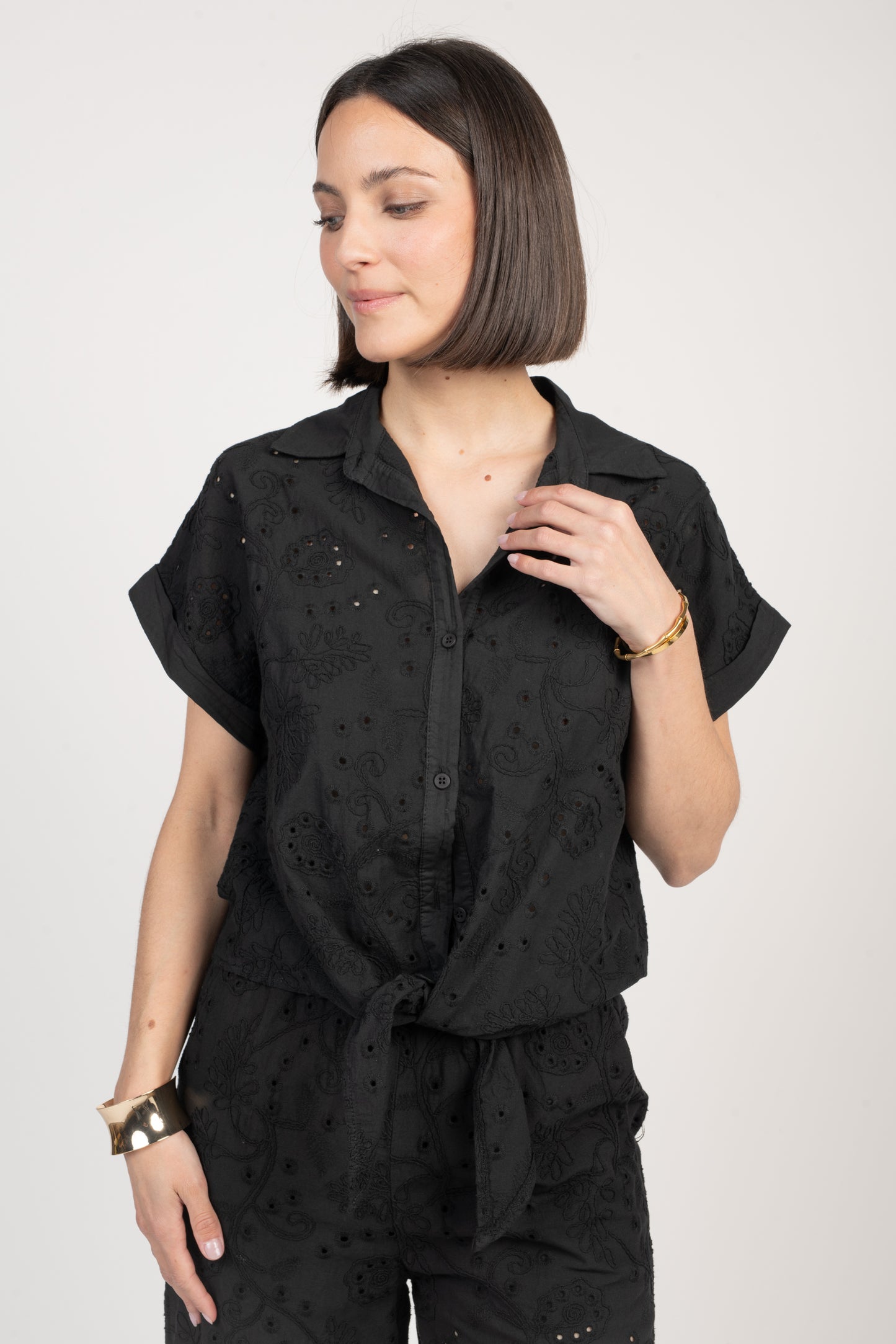 CHEMISE BRODÉE FRANCK NOIRE