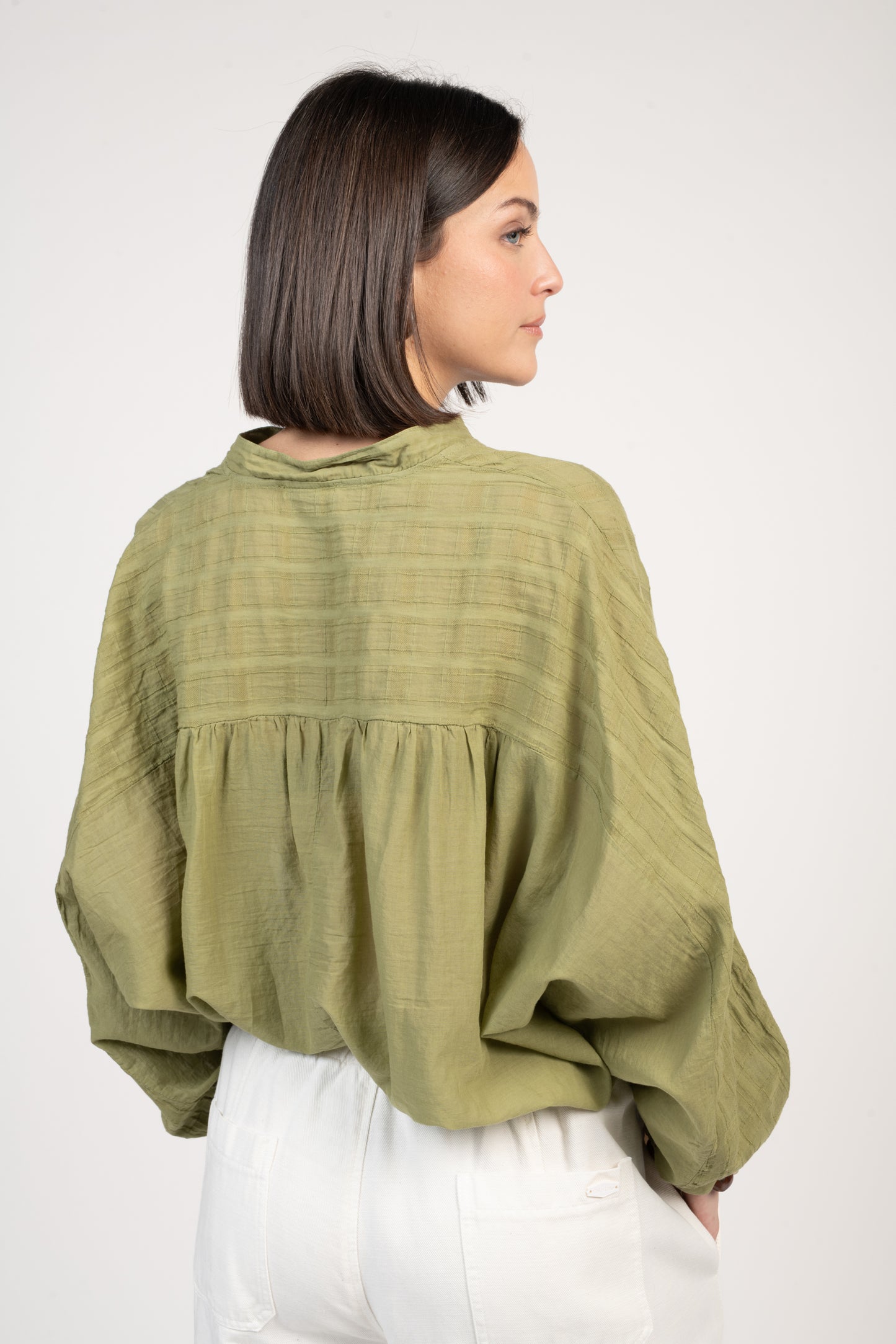 CHEMISE EN VOILE DE COTON FRANÇOISE VERT