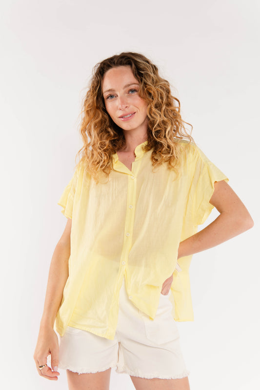 CHEMISIER EN VOILE DE COTON ÉMELINE MIMOSA