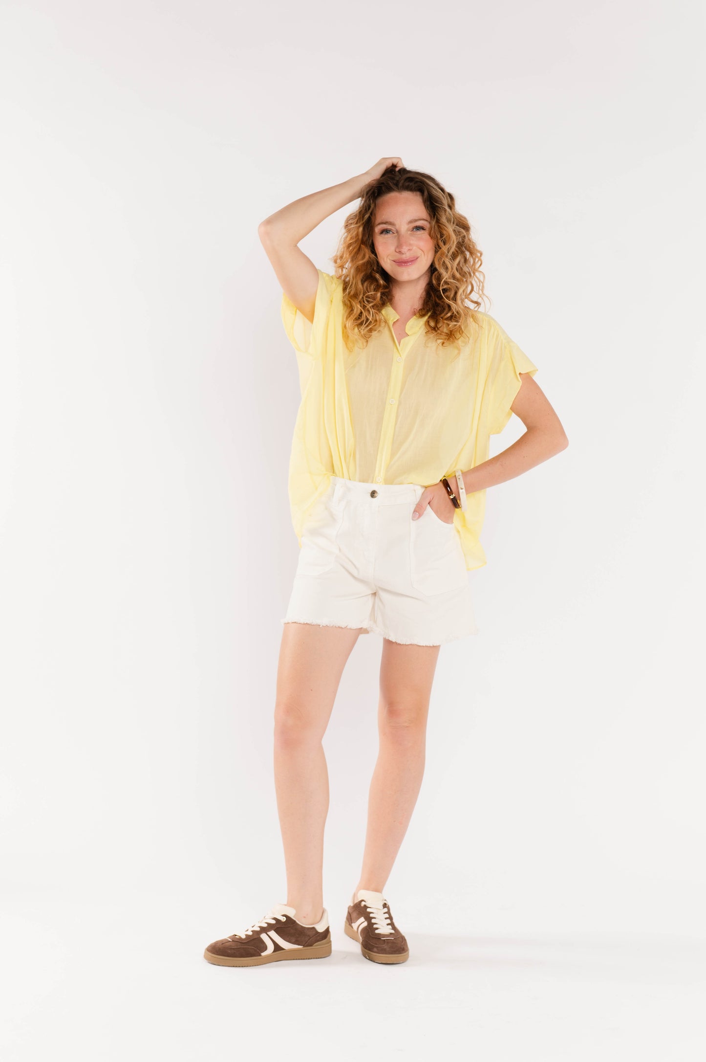 CHEMISIER EN VOILE DE COTON ÉMELINE MIMOSA