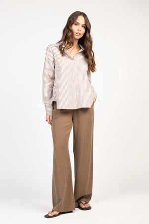 ESMÉE FLARED TROUSERS BROWN