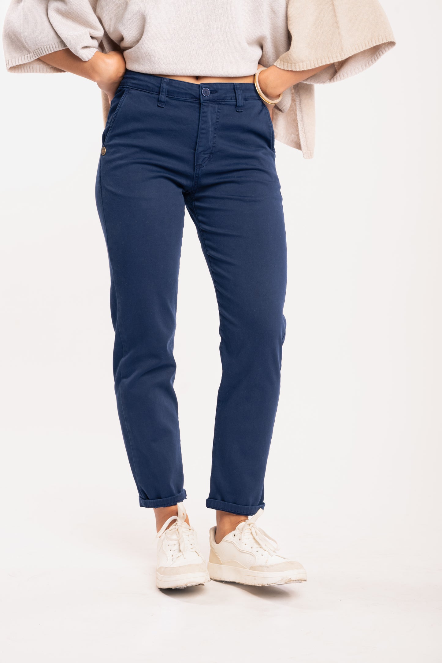 Chino 7/8ème marine 