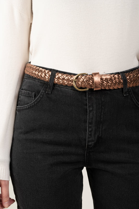 CEINTURE TRESSEE LARGE MANON BRONZE