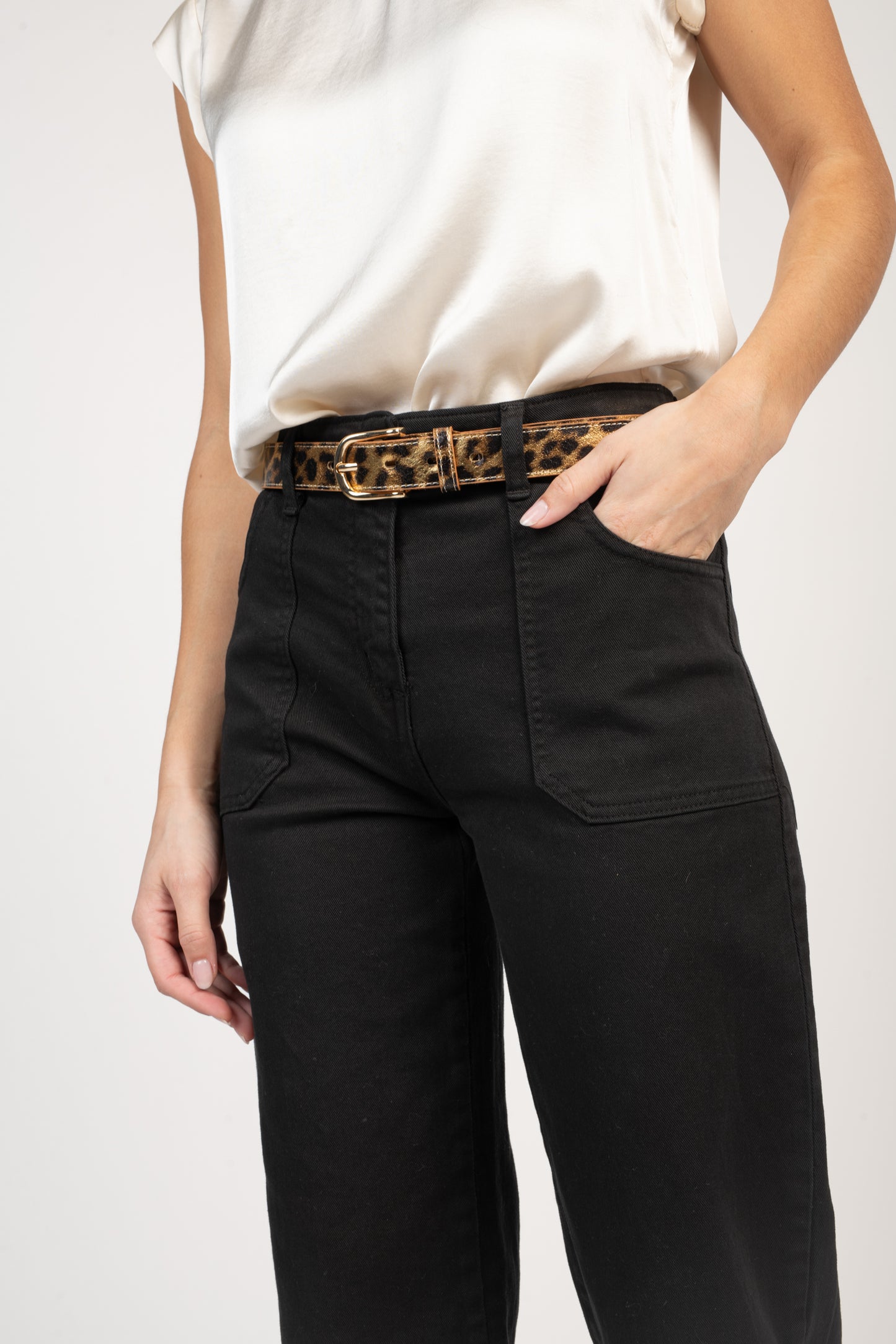 CEINTURE CUIR ERELL LEOPARD