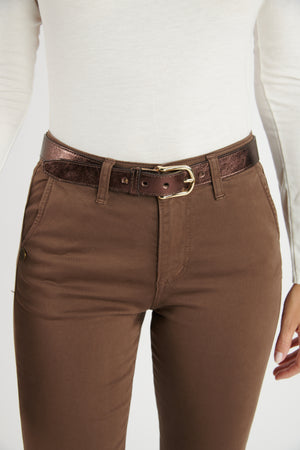 CEINTURE CUIR ÉMILIENNE BRONZE