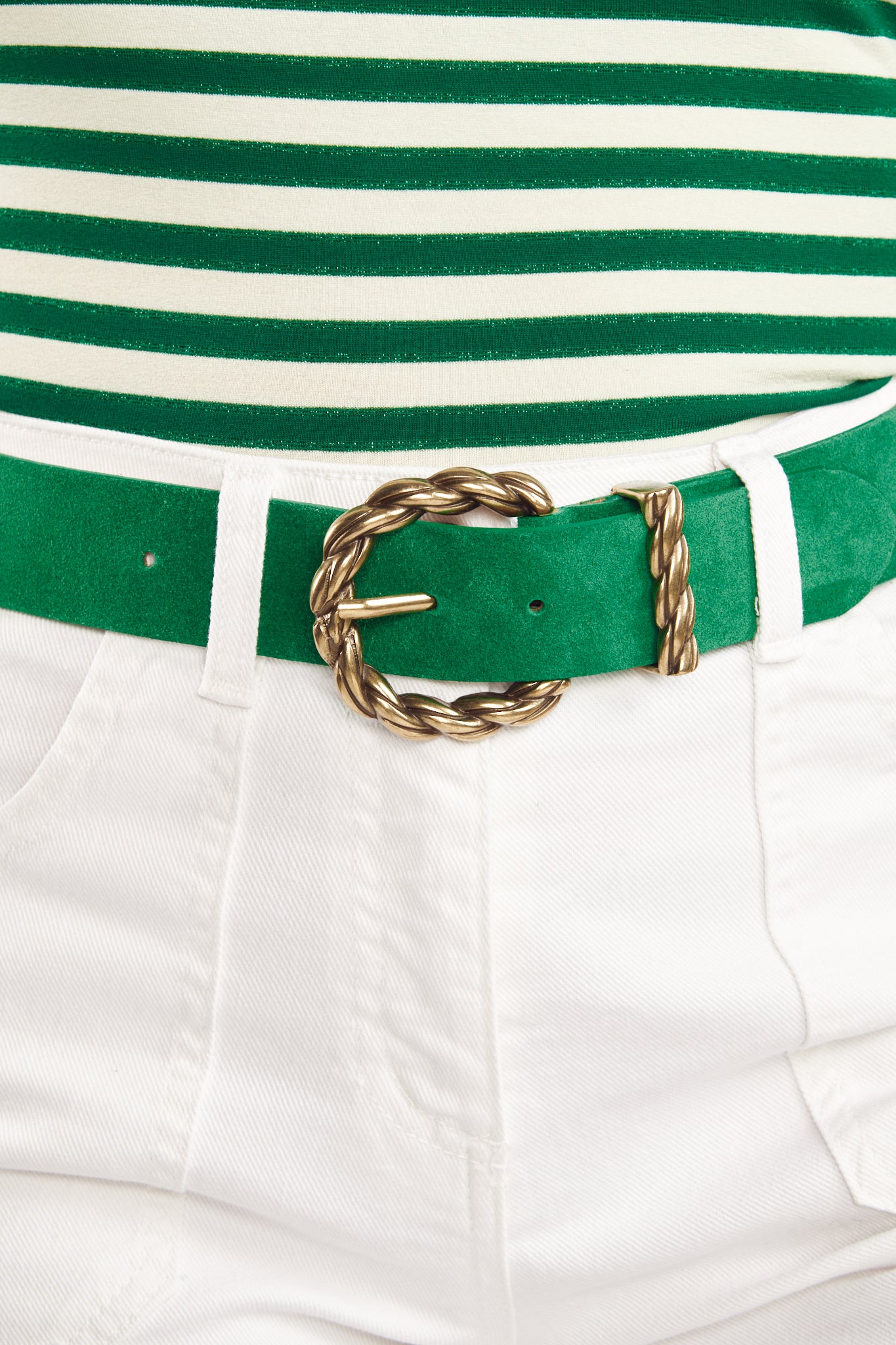 CEINTURE DAIM BAYARD VERT