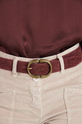 CEINTURE DAIM DORINE BORDEAUX