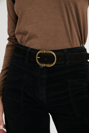 CEINTURE DAIM FLORIE NOIR