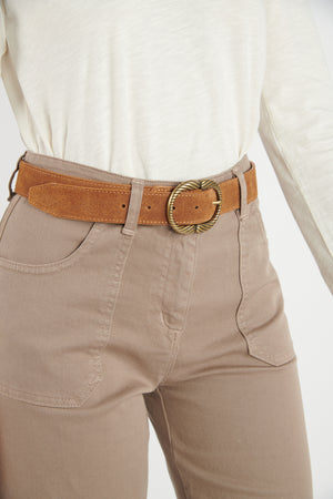 CEINTURE DAIM FLORIE CAMEL