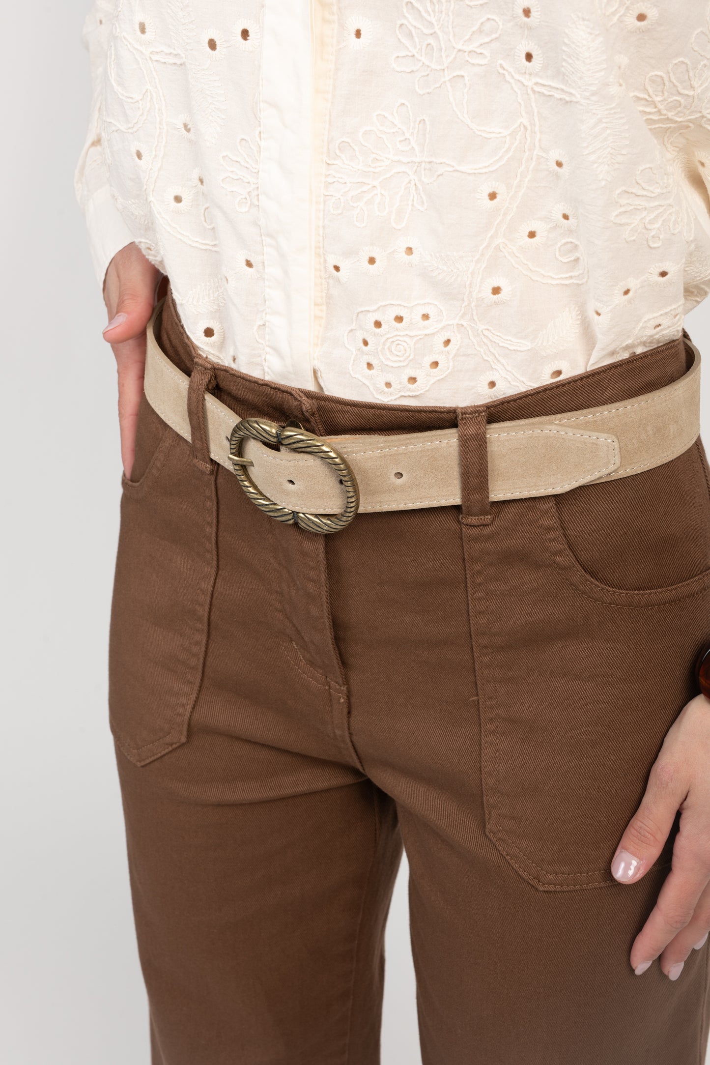 CEINTURE DAIM FLORIE BEIGE