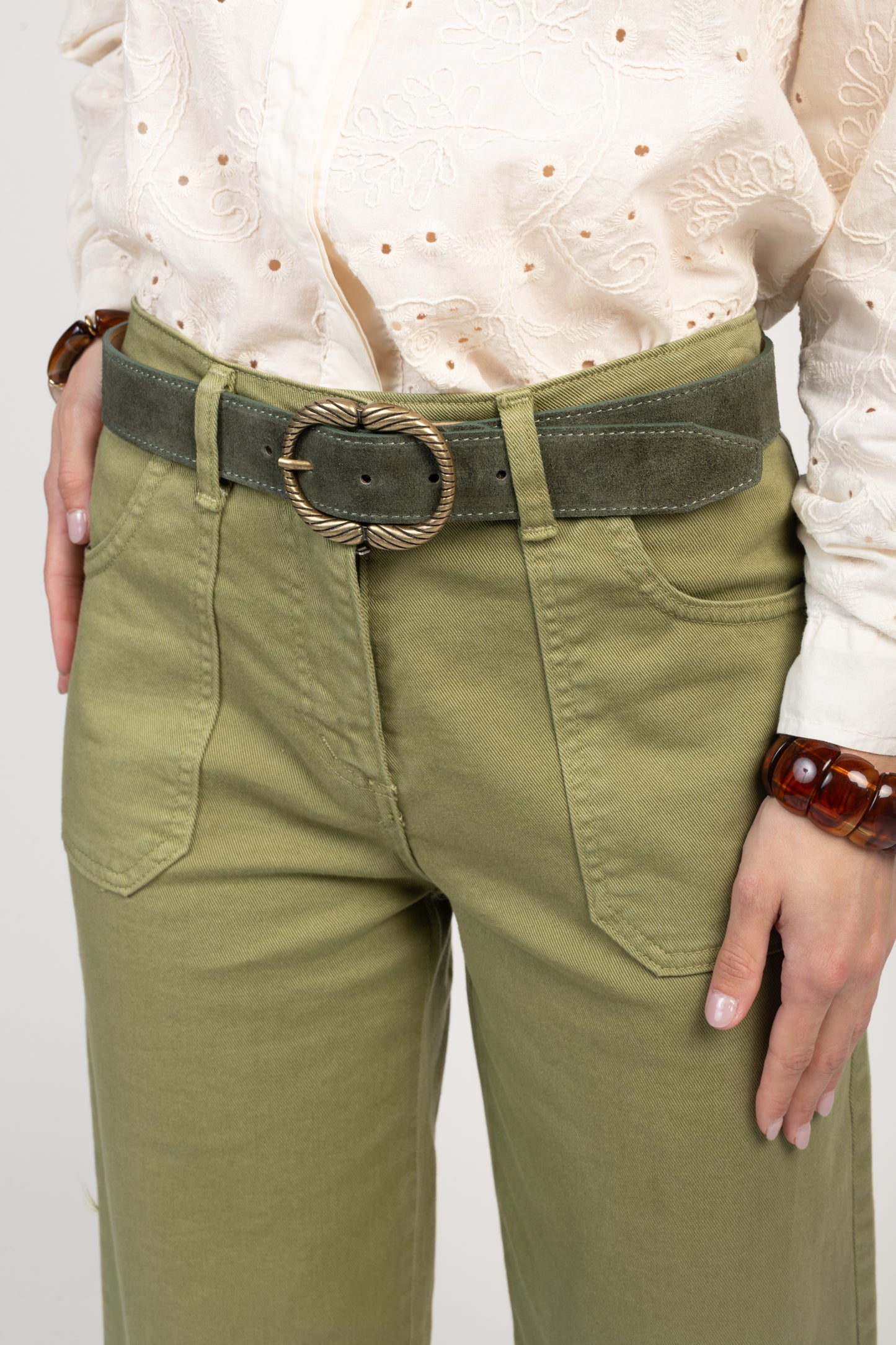 CEINTURE DAIM FLORIE KAKI