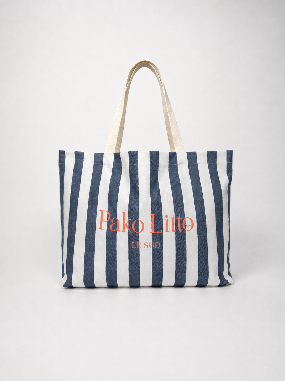 TOTE BAG À RAYURES MARINE