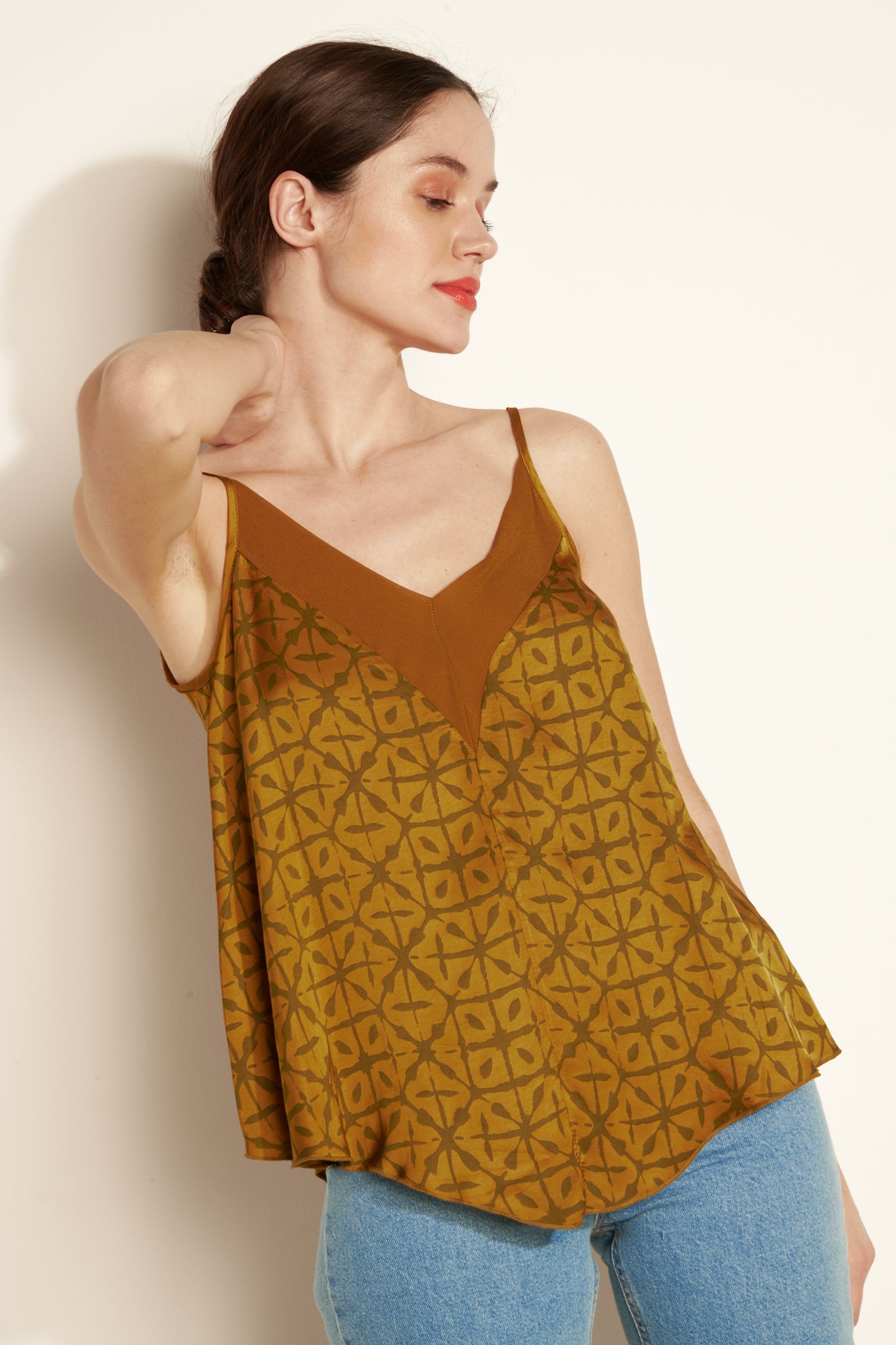 ETHNIC SILKY BI MATERIAL CARACO (FA742T05) - AMBER 76V