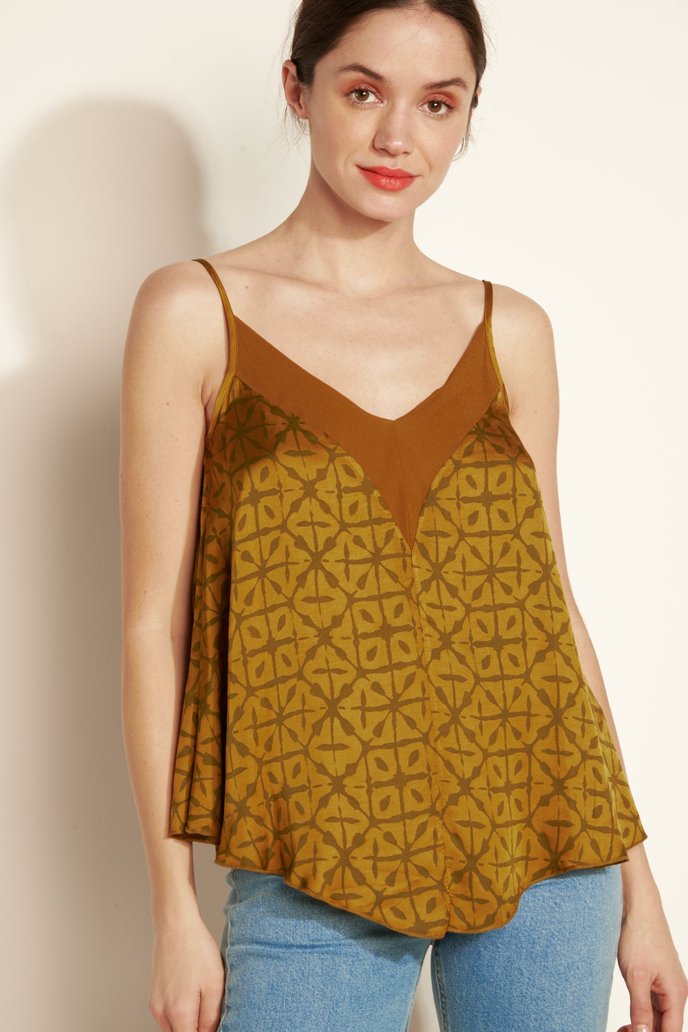 ETHNIC SILKY BI MATERIAL CARACO (FA742T05) - AMBER 76V