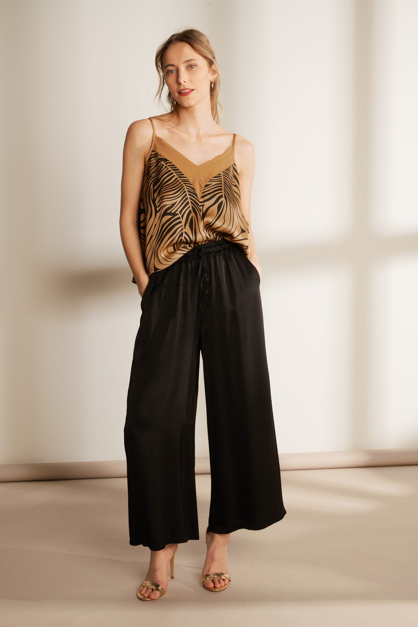 SILKY SAVANE BI-MATERIAL CARACO (FA742T05) - CAMEL 29V