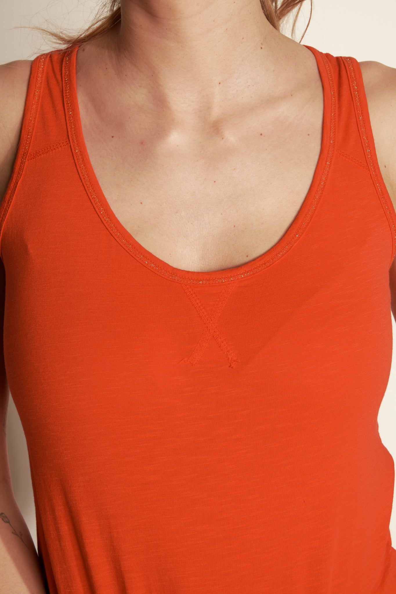 MODAL COTTON TANK TOP - ORANGEADE
