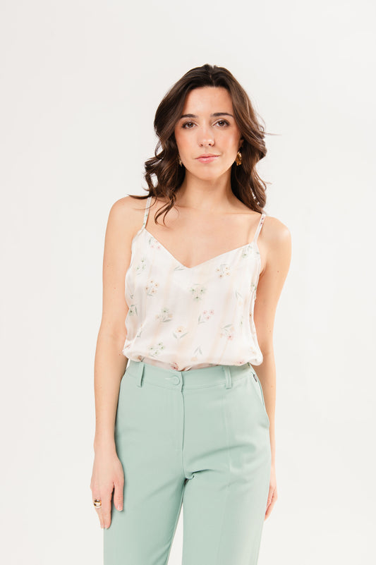 CARACO À FLEURS FLORE BEIGE