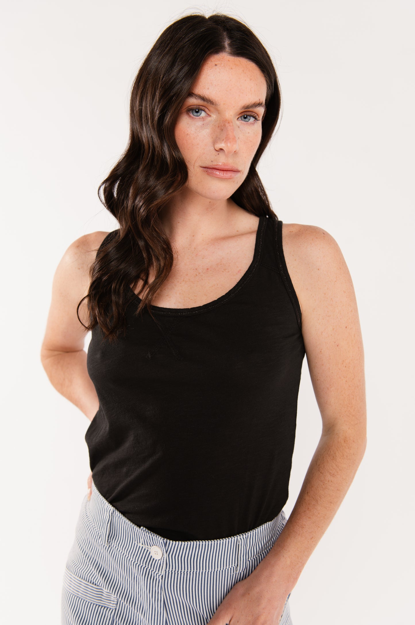 DÉBARDEUR ÉLISE COTON MODAL NOIR