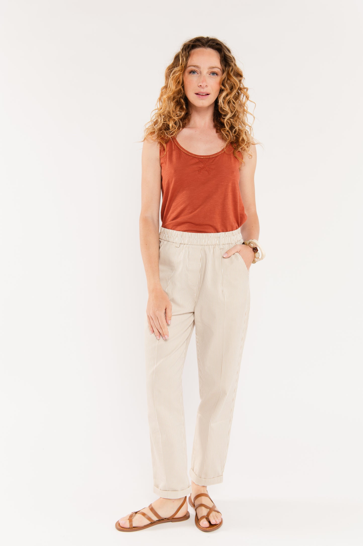 DÉBARDEUR ÉLISE COTON MODAL PAPRIKA