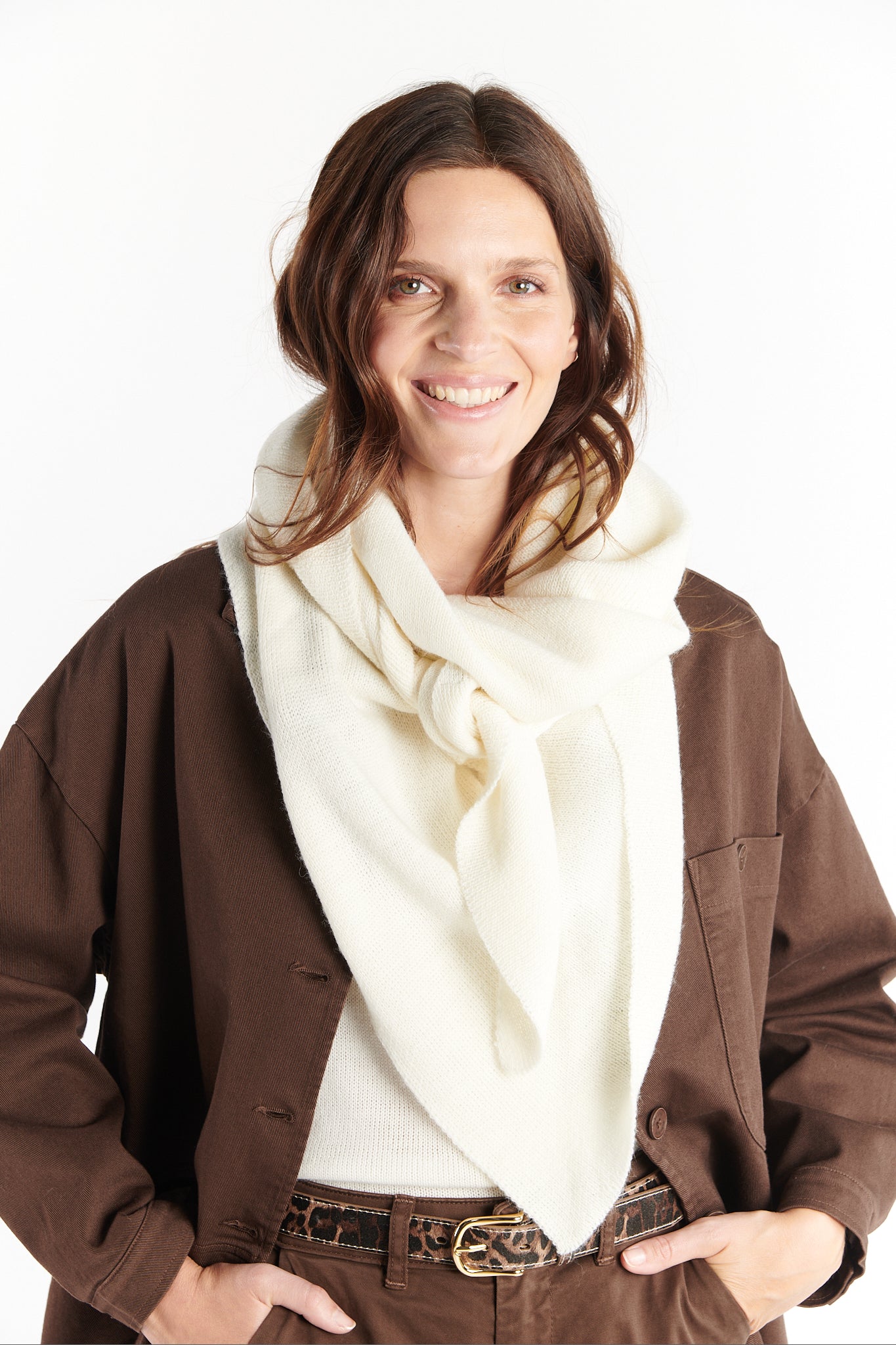 ECHARPE TRIANGLE UNI BÉRENGÈRE NATUREL