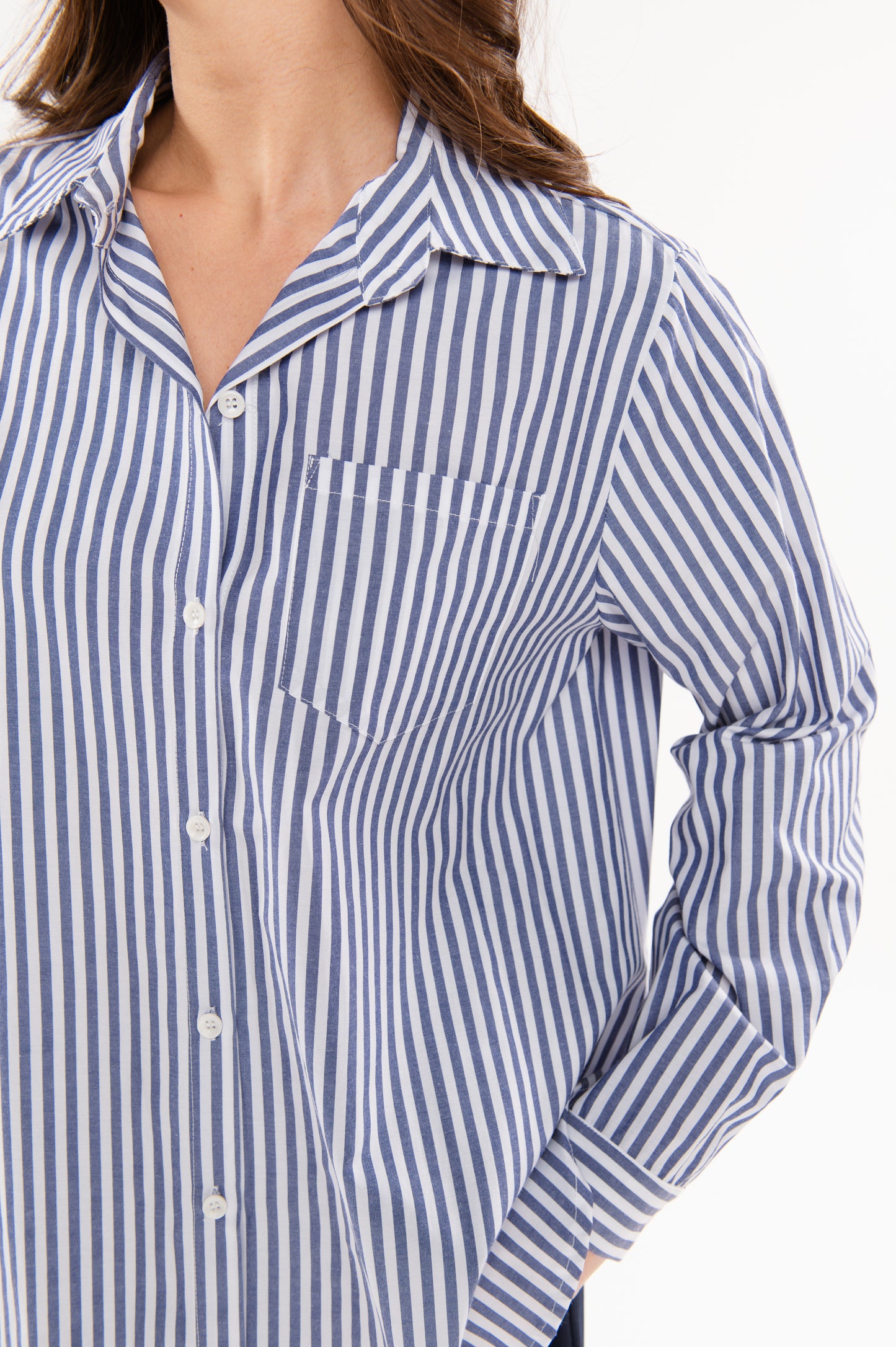 CHEMISE OVERSIZE RAYÉE MARINE ÉRICA