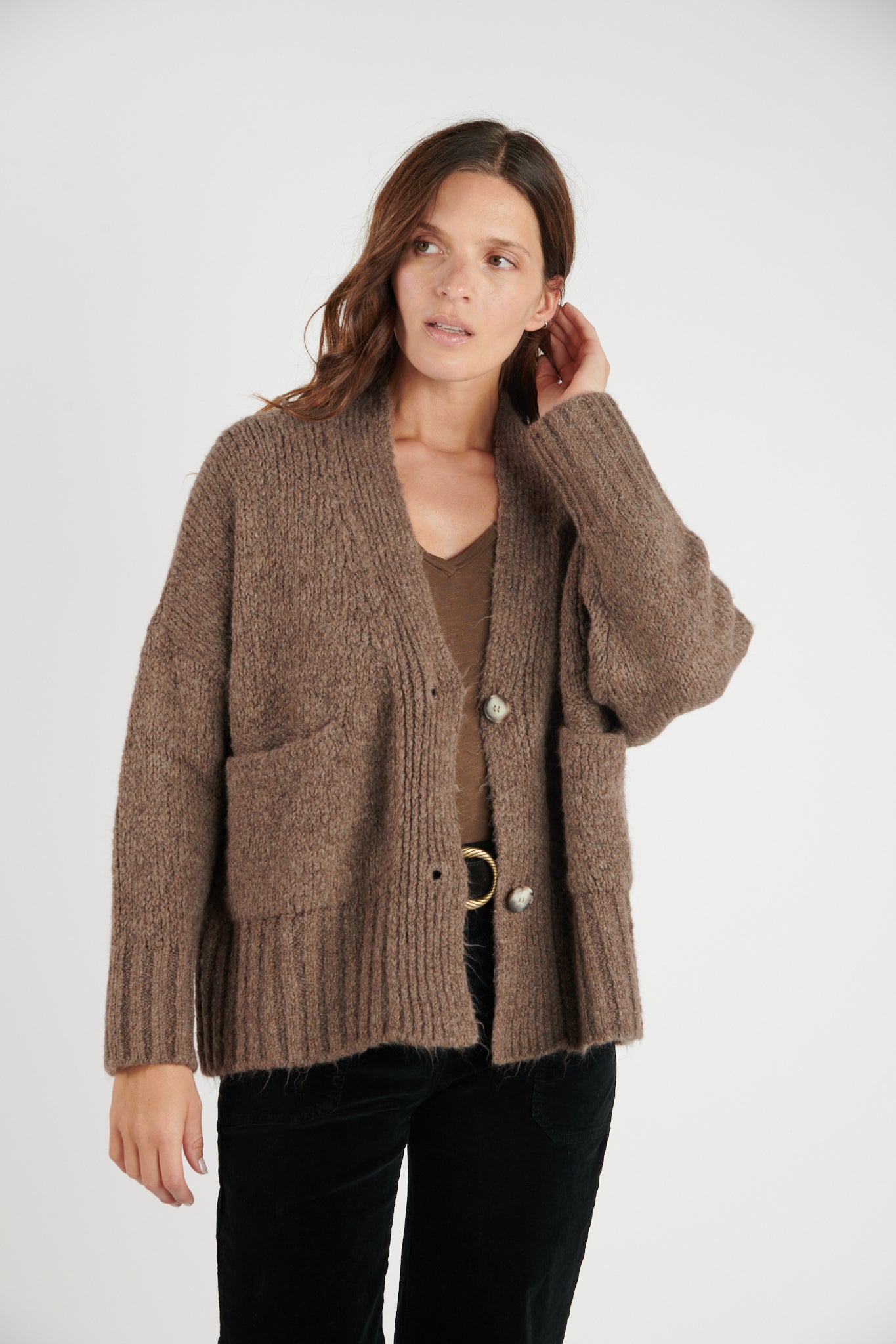 GILET MAILLE DANATO CAPPUCCINO