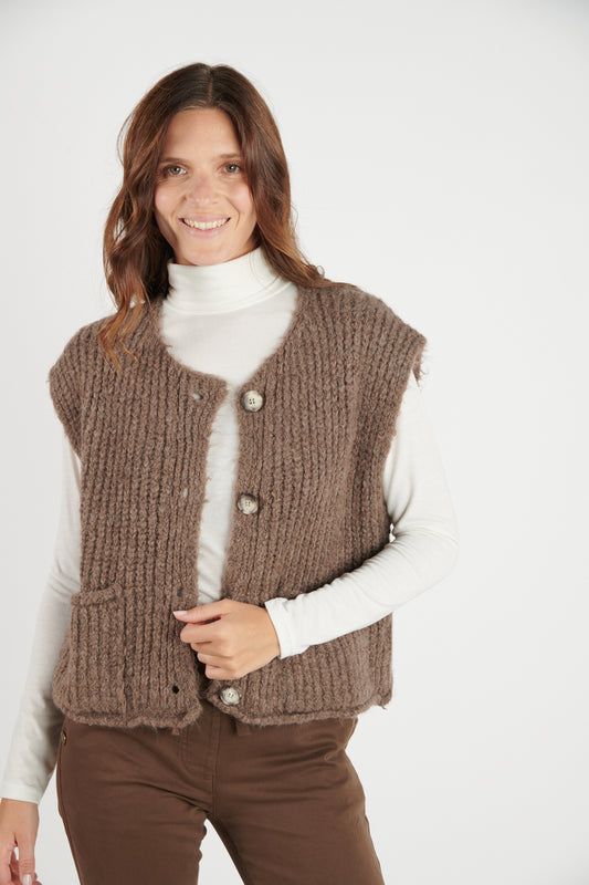 GILET SANS MANCHES DARIAN CAPPUCCINO