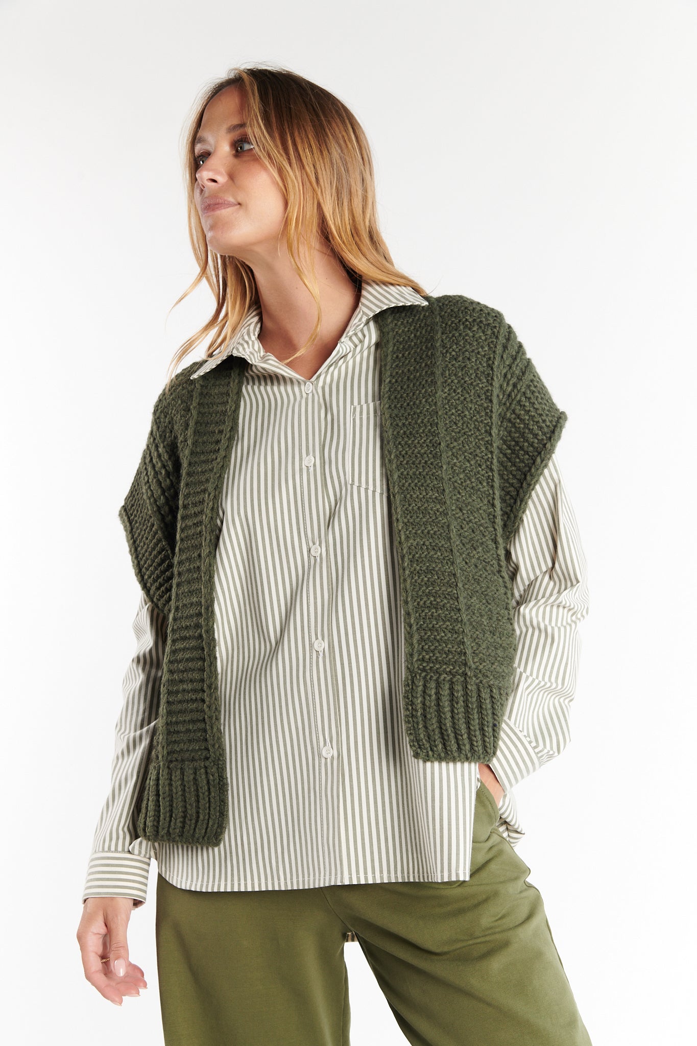 GILET BERNADETTE KAKI