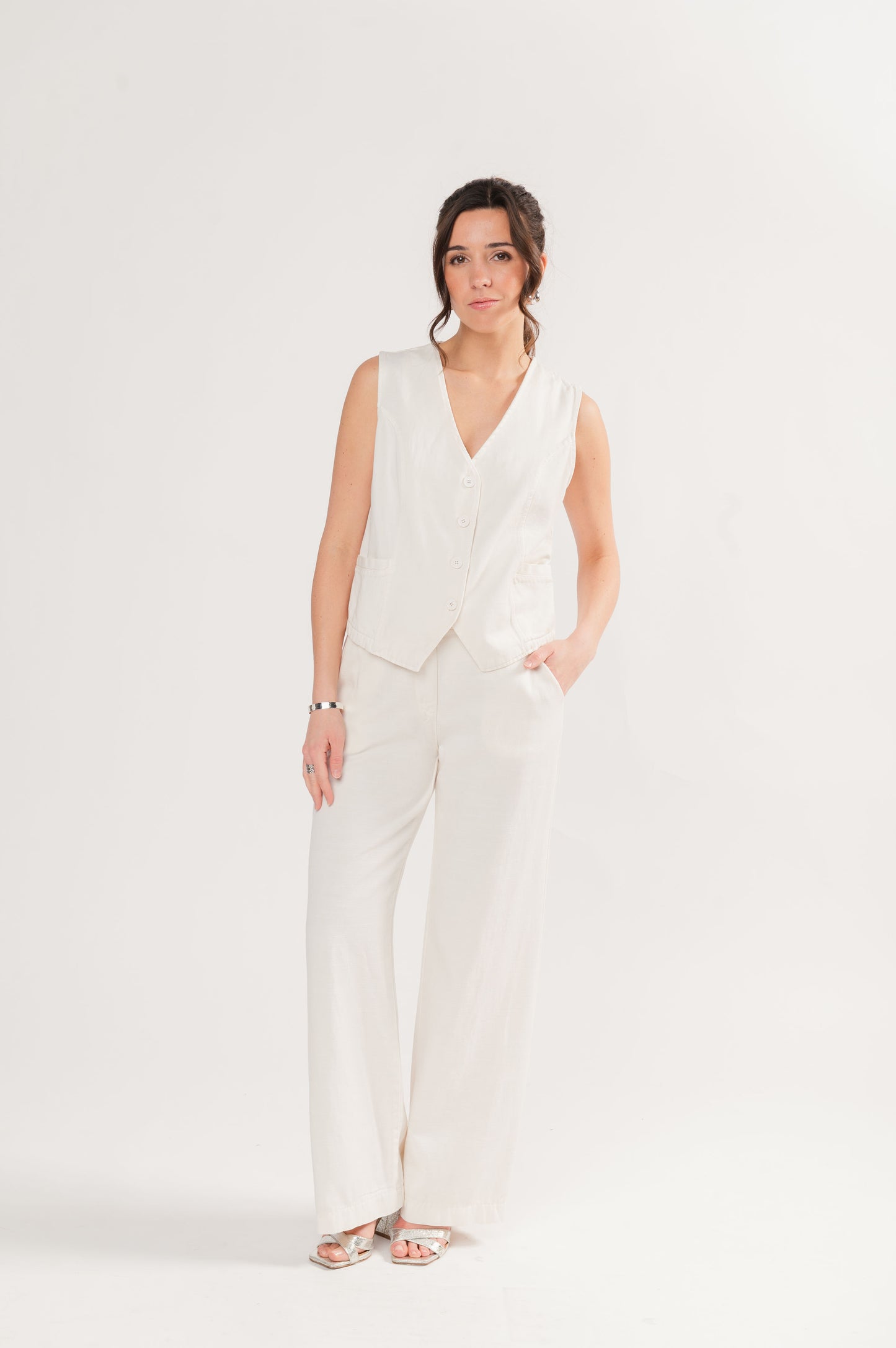 GILET TAILLEUR ÉGLANTINE ÉCRU