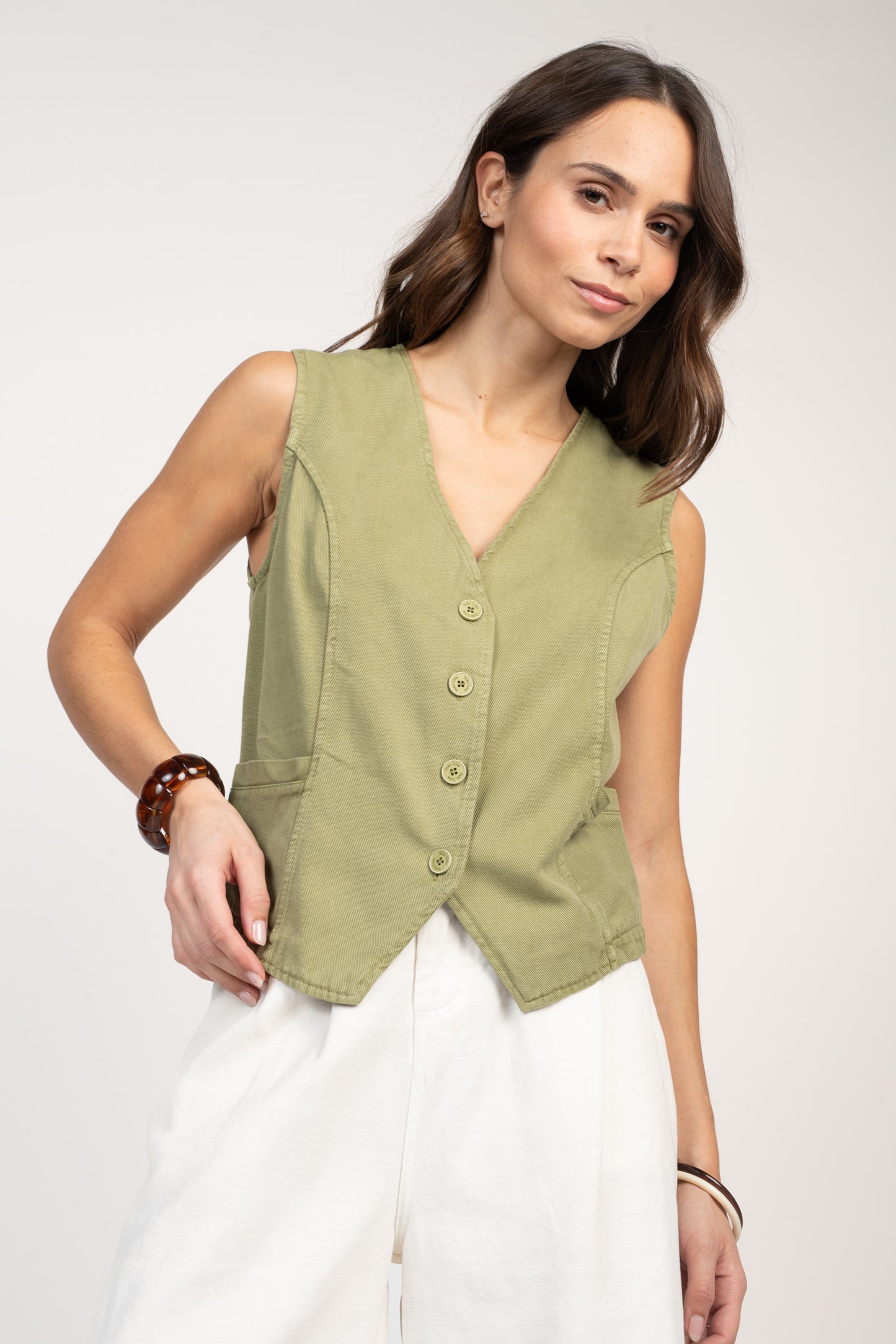 GILET TAILLEUR ÉGLANTINE VERT