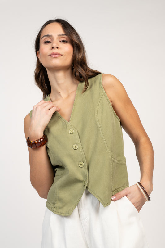 GILET TAILLEUR ÉGLANTINE VERT