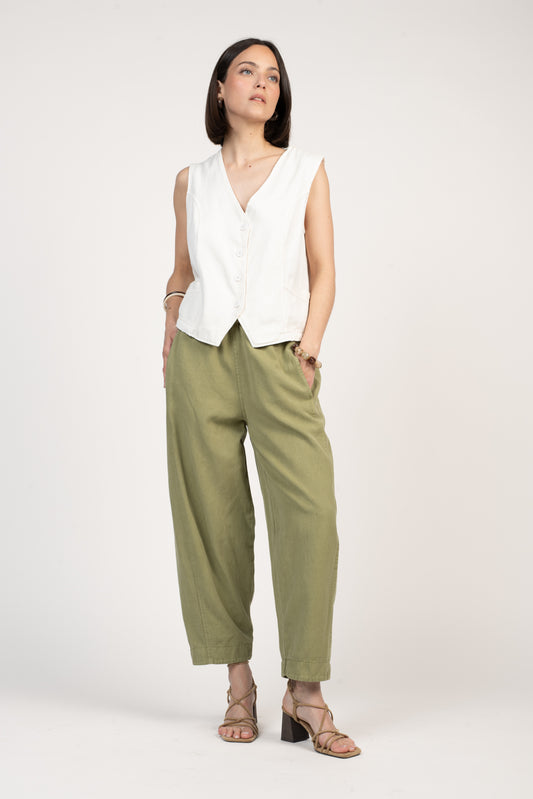 PANTALON BALLON 7/8ÈME ÉLÉONORE VERT