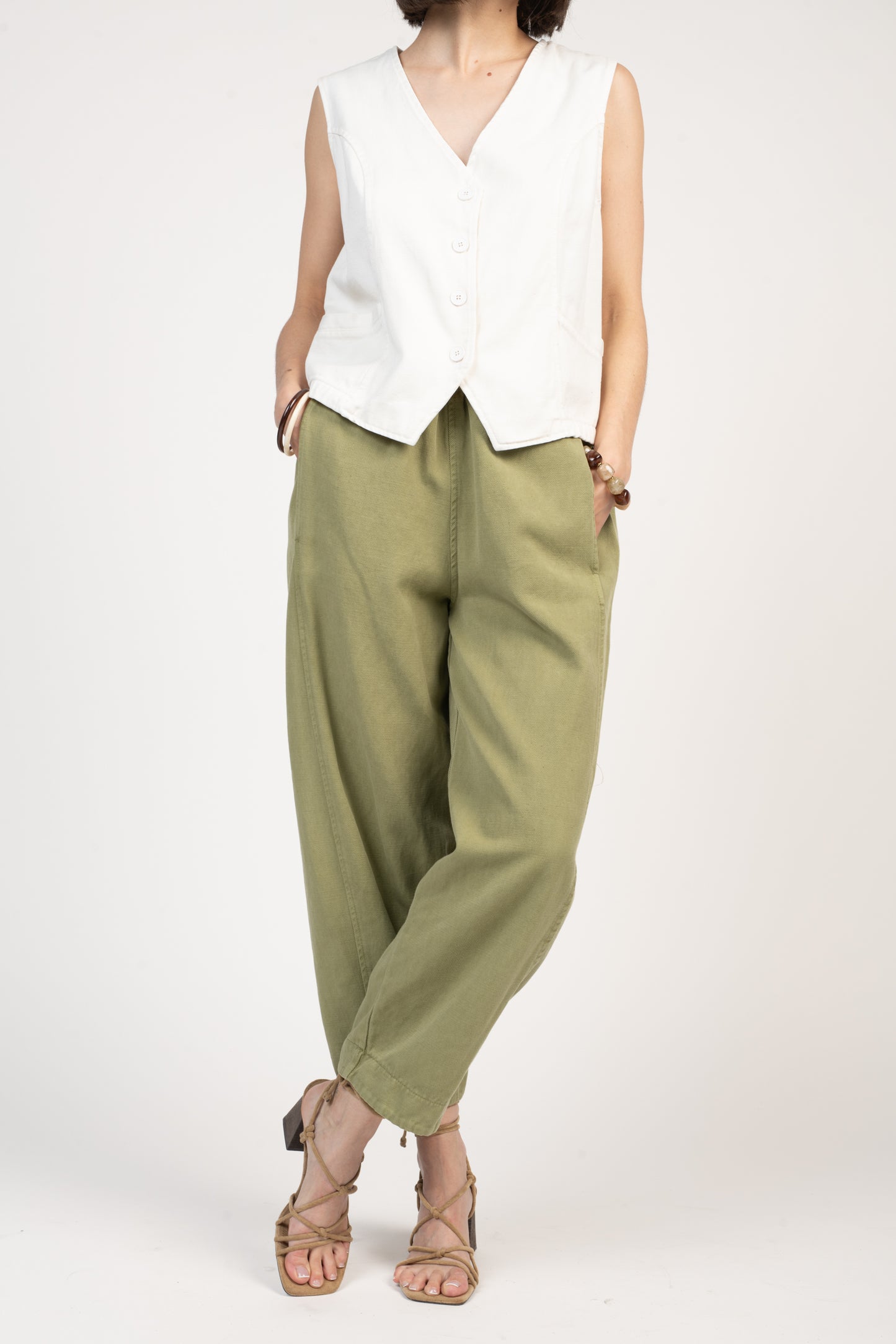 PANTALON BALLON 7/8ÈME ÉLÉONORE VERT