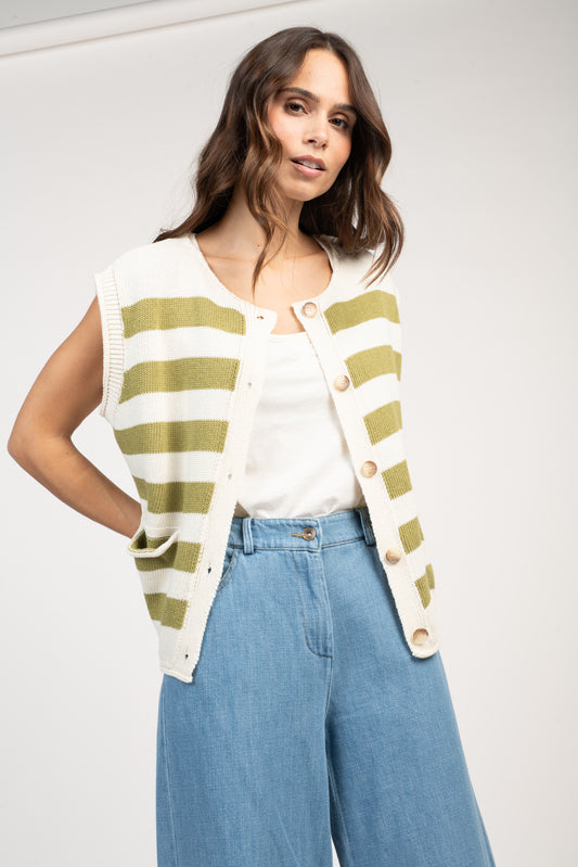 GILET MARINIÈRE EMMANUEL VERT