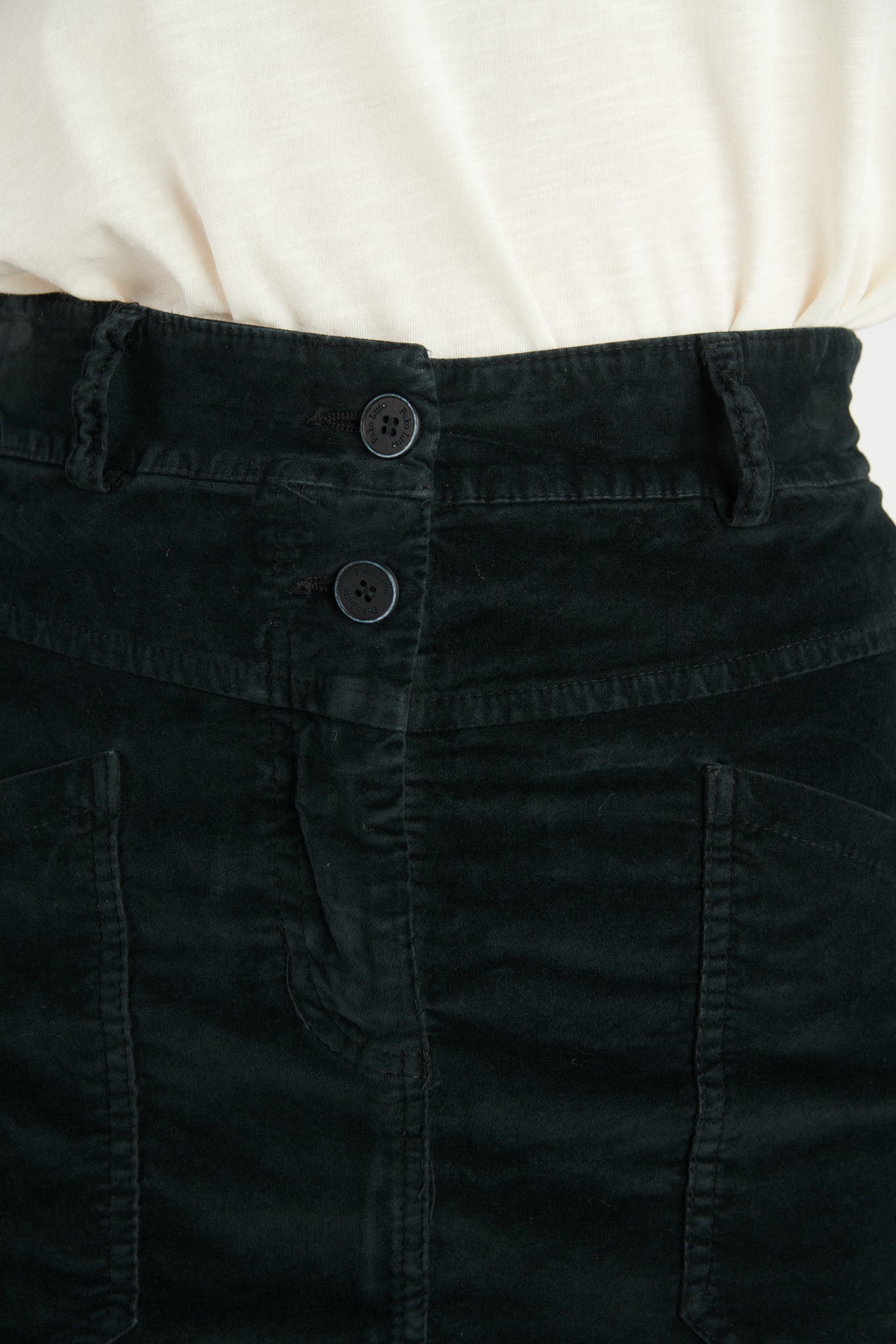 JUPE COURTE VELOURS DAPHNÉ NOIR