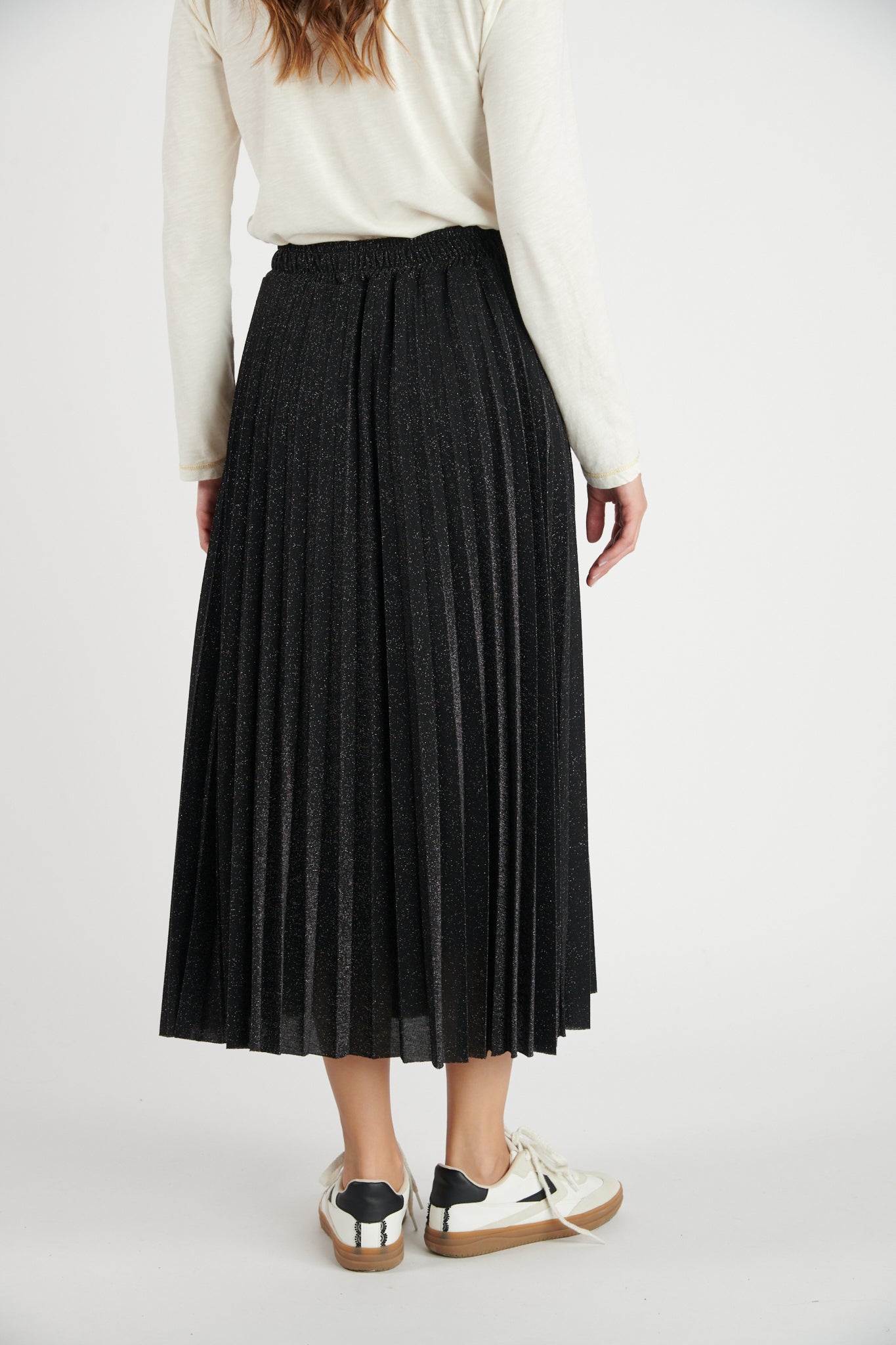 JUPE PLISSÉ PAILLETTE DARYNA NOIR