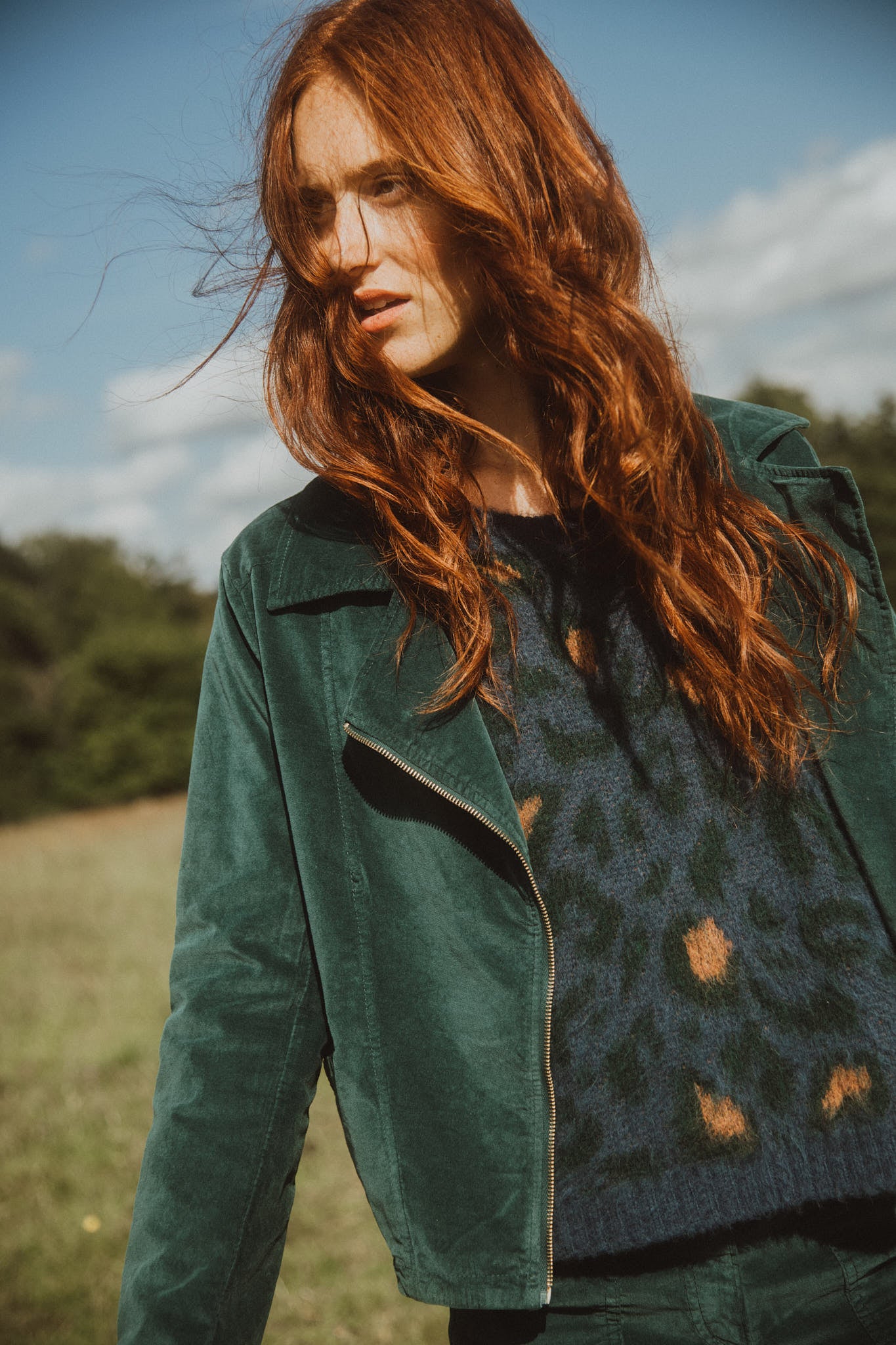 PULL LÉOPARD DENIM BRIDGET