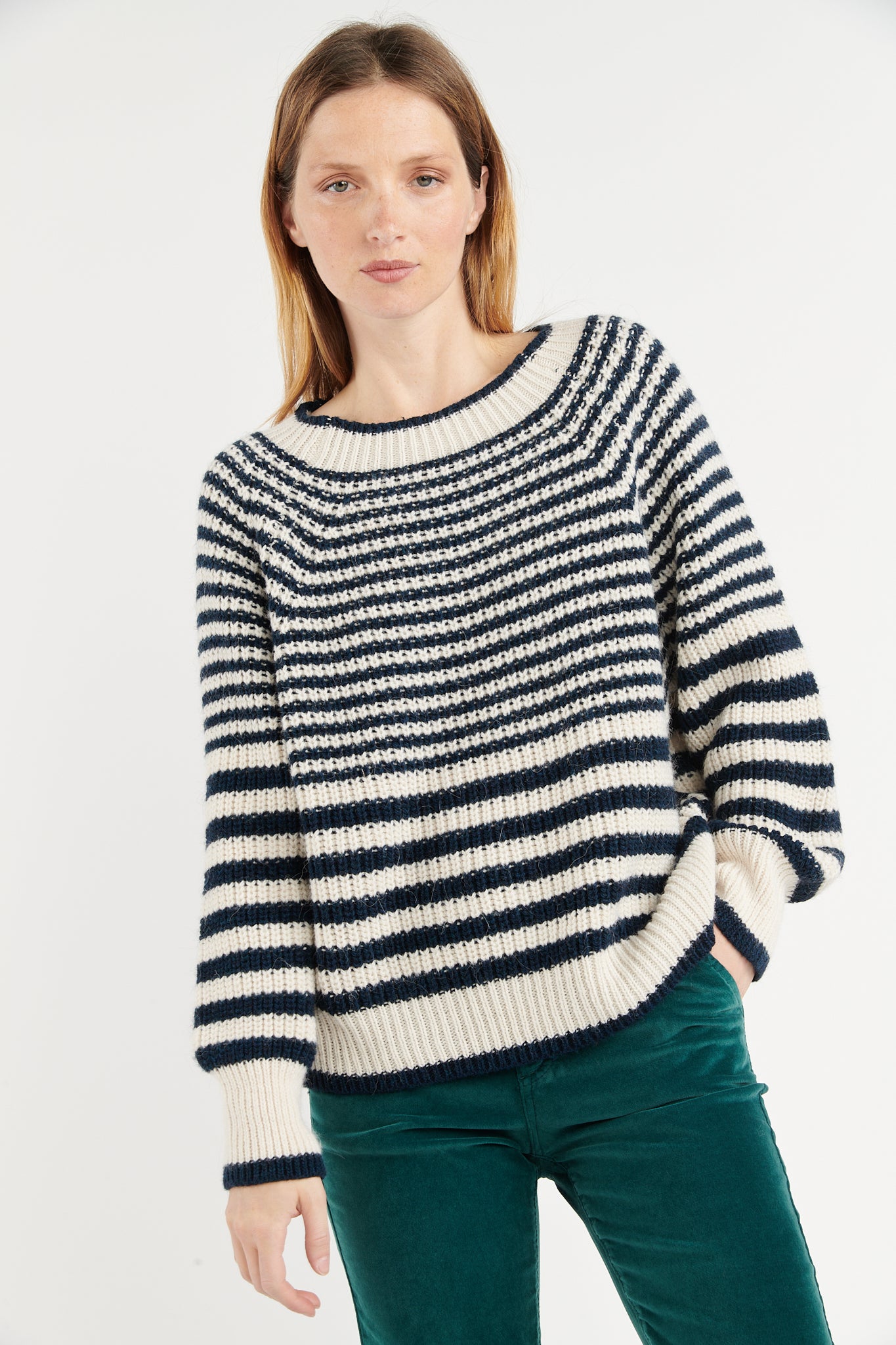 PULL RAYÉ BILALY MARINE