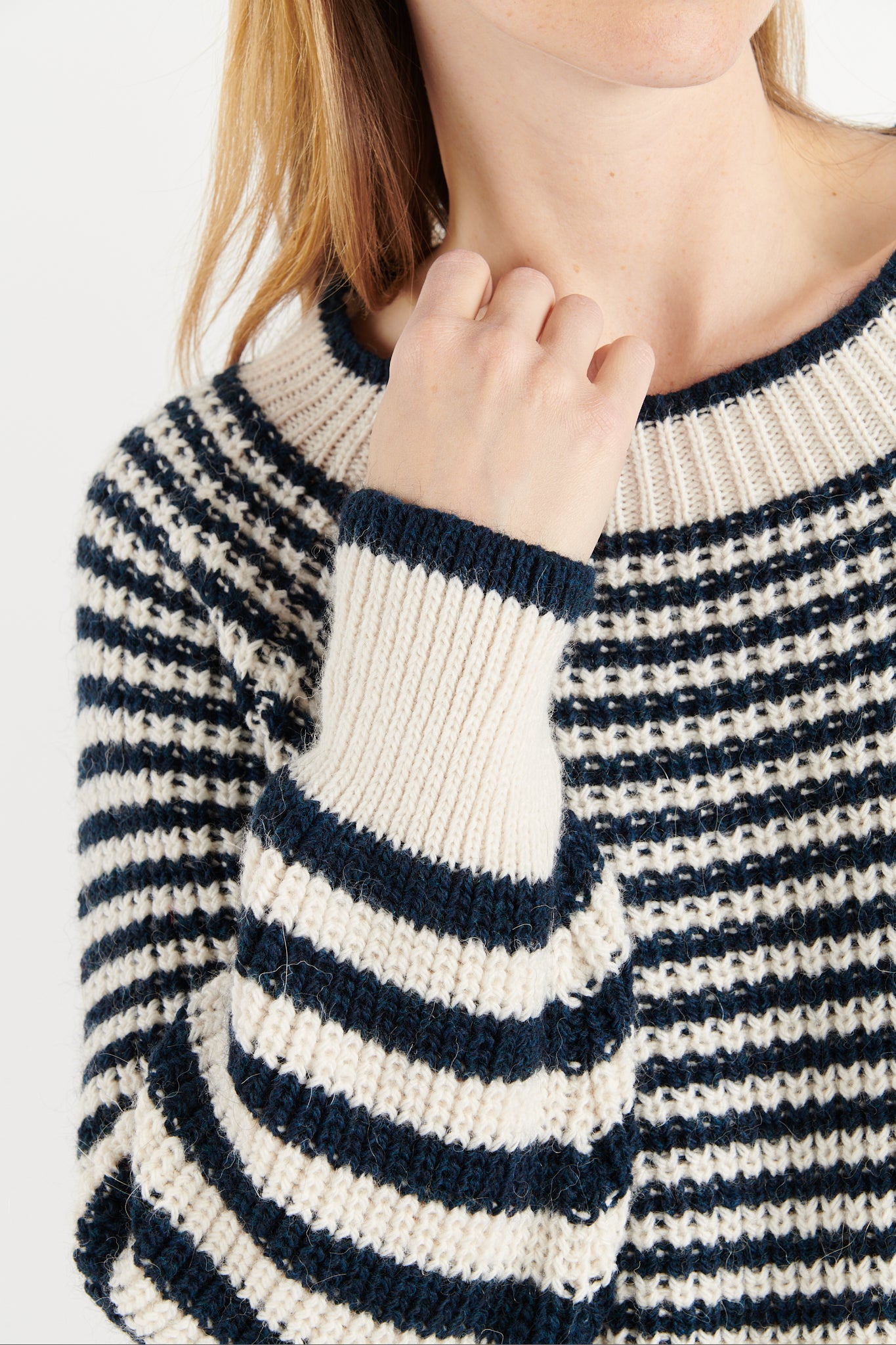 PULL RAYÉ BILALY MARINE