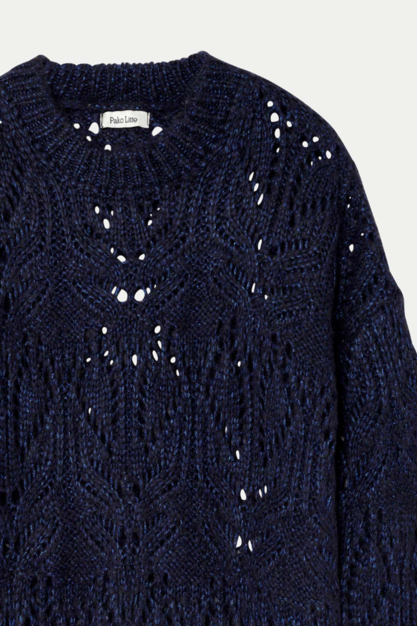 PULL AJOURÉ NACRÉ BLAISINE MARINE