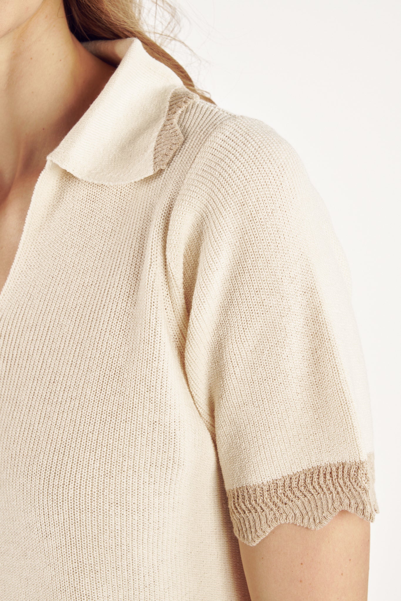 PULL COL POLO CRAIG NATUREL SABLE
