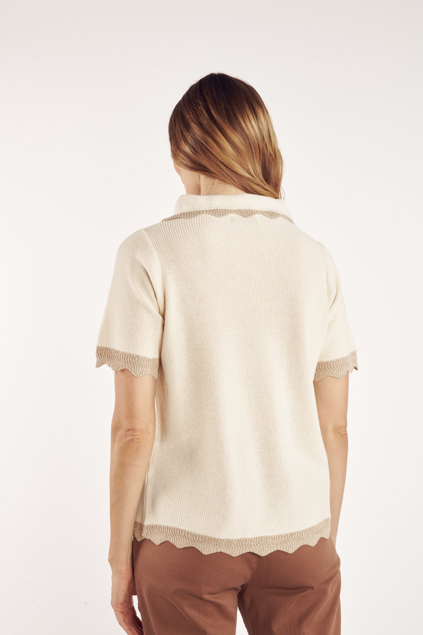 PULL COL POLO CRAIG NATUREL SABLE