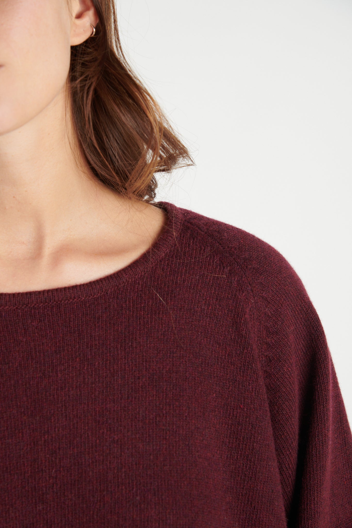 PULL COURT OVERSIZE SÉLENA BORDEAUX