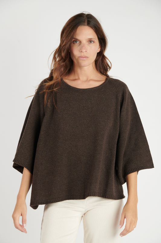 PULL COURT OVERSIZE SÉLENA CHOCO