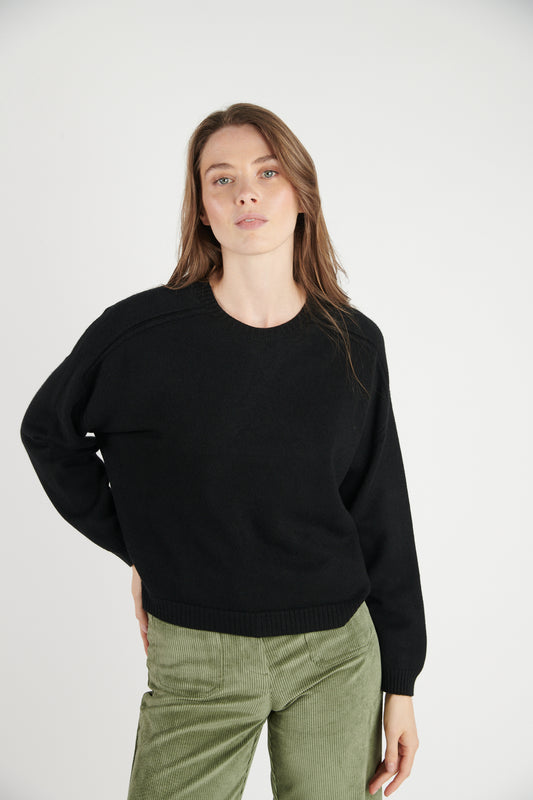 PULL COL ROND DANIS NOIR