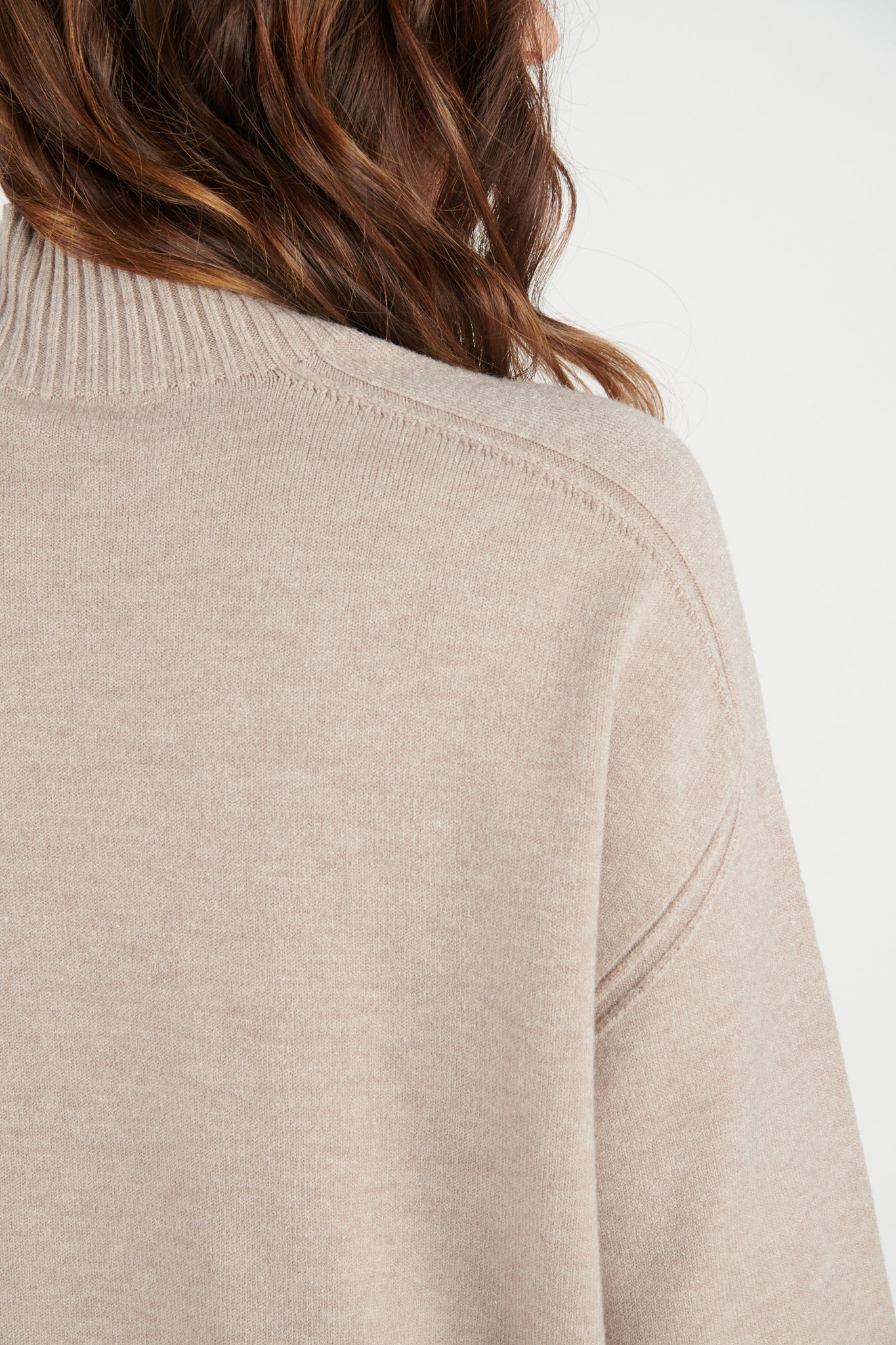 PULL COL CHEMINÉE DENIS BEIGE